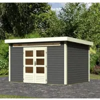 Karibu Woodfeeling tuinhuis Kandern, kleur: terragrauw; artikelnummer: 82991