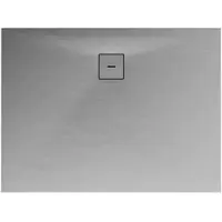 Schulte douchebak - 100x120x4 cm - Mineraalmarmer steen-optiek - composiet Steengrijs - inclusief afvoergarnituur - EP216112-117