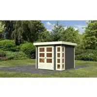 Karibu Woodfeeling tuinhuis Kerko 3, kleur: terragrijs; artikelnummer: 82927