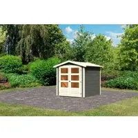 Karibu Tuinhuis Amberg 2 Terragrijs 213x197x210cm Wanddikte 19mm