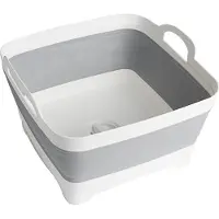 Brunner Tanq Opvouwbare Wasbak - 9 Liter - Inklapbaar - Met Handvatten en Bodemafvoer - Lichtgewicht - 30.5x30x20 cm - Camping en Outdoor