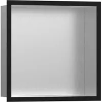 Hansgrohe Wandniche XTRASTORIS Individual ES, gebouwd, 300x300x100mm. Designframe, matzwart, 300 x 300 x 100 mm. Designframe, matzwart