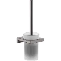 Hansgrohe Closetborstelgarnituur Met Wandmontage AddStoris Geborsteld Zwart Chroom