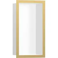 Hansgrohe Wandniche XTRASTORIS, individueel, matwit, 300x150x100mm, designframe, gepolijst, goudkleurige optiek, 300 x 150 x 100 mm