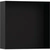 Hansgrohe Wandniche XTRASTORIS, minimalistisch design, open. Afmetingen: 300x300x100mm, matzwart. 300 x 300 x 100 mm, matzwart