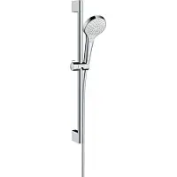 Hansgrohe Croma Select S doucheset waterbesparend met 3 standen handdouche en glijstang 65cm chroom