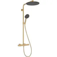 Hansgrohe Raindance Alive S Puro Showerpipe regendoucheset 300 1jet, Ecosmart met Ecostat element thermostaat Brushed Bronze