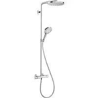 Hansgrohe Raindance S - Doucheset met thermostaat, diameter 24 cm, 3 stralen, EcoSmart+, chroom 28825000