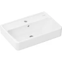 Hansgrohe Xanuia Q wastafel, compact model, 550/370 cm, met kraangat en overloop