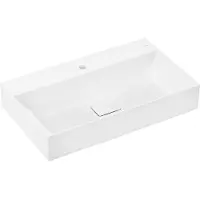 Hansgrohe wastafelblad, model Xevolos E, 800x480mm, met kraangat (optioneel). Met BL SmartClean coating, artikelnummer 61098450
