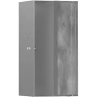 Hansgrohe Wandniche XTRASTORIS, steenlook. Deur: 300x150x140mm. Afwerking: roestvrij staal look, 300 x 150 x 140 mm