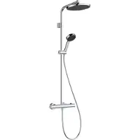 Hansgrohe Activera S 240 opbouw regendoucheset thermostatische kraan Glanzend Chroom