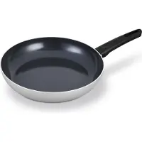 Brabantia INDU+ Koekenpan - Ø 30cm - 100% PFAS Vrij - Keramische Antiaanbaklaag - Inductie Koekenpan - Vaatwasserbestendig - Grijs