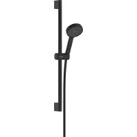 Hansgrohe Activera S - Doucheset - EcoSmart+ waterbesparend - Select-knop bediening - 95mm maat - met glijstang 65 cm - 2 straalfuncties - Mat Zwart