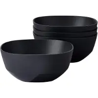 Mepal Serveerschaal Silueta 750 ml set 4 stuks - Nordic black - Campingservies - buitenservies