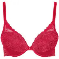 Lisca Rode push-up bh Evelyn met beugel | Maat 70