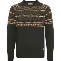 Blend Trui 'Nilas' donkergroen / gemengde kleuren