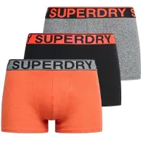 Superdry Boxershorts grijs gemêleerd / mandarijn / zwart