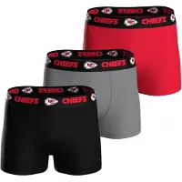 NFL Boxershorts 'Kansas City Chiefs' grijs / rood / zwart