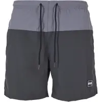 Urban Classics Zwemshorts donkerbruin / grijs / wit
