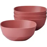Mepal Serveerschaal Silueta 250 ml set 4 stuks - Vivid mauve - Campingservies - buitenservies