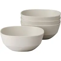 Mepal Serveerschaal Silueta 250 ml set 4 stuks - Nordic white - Campingservies - buitenservies