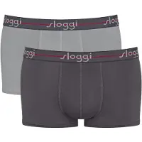 Sloggi Boxershorts 'Men Start' antraciet / lichtgrijs / rood