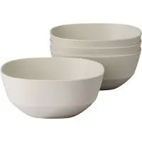 Mepal Serveerschaal Silueta 750 ml set 4 stuks - Nordic white - Campingservies - buitenservies