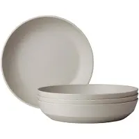 Mepal Diep bord Silueta 210 mm set 4 stuks - Nordic white - Campingservies - campingborden - buitenservies