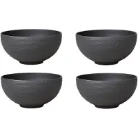 Villeroy & Boch Soepkom Manufacture Rock Zwart (4-delig)