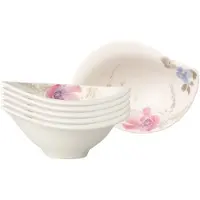 Villeroy & Boch Dipschälchen Mariefleur Gris Serve & Salad 12 x 8 cm Set van 6