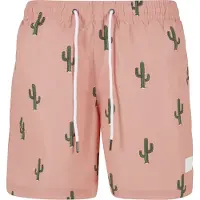 Urban Classics Zwemshorts lichtgroen / perzik