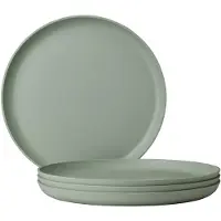 Mepal plat bord Silueta - 4 stuks - Dinerborden - Nordic sage