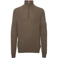 FQ1924 Trui 'Kyle' blauw / bruin gemêleerd / rood / zwart / wit