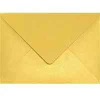 Netuno Metallic (parelmoer) gouden enveloppen A6 - 125 x 175 mm - B6 - 25 stuks - NK natgelijmde - 120 gram - Aster Metallic -