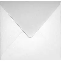 Netuno Metallic (parelmoer) witte enveloppen vierkant K4-153 - 153 x 153 mm - 25 stuks - NK natgelijmde - 120 gram - Aster Metallic -