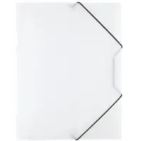 D.Rect Transparant Plastic Kaart met Elastiek A4 - 6 Stuks