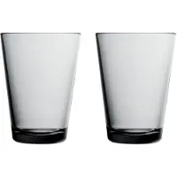 Iittala Kartio Drinking s 40 Cl 2 Pcs - Drinkglazen Glas Grey - 1008591
