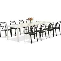 BICA King Double/Vague wit/antraciet tuinmeubelset voor 8 personen
