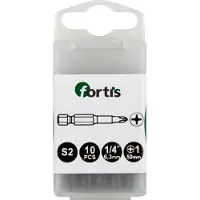 Fortis PH 1 Bits 1/4" x 50 mm - Set van 10 stuks