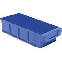 LA-KA-PE Stellingbak | L300xB152xH83mm | blauw polypropyleen | 10 stuks - VKB 300/152 BLAU