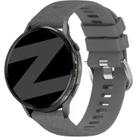 Bandz Siliconen 'Deluxe' bandje geschikt voor Garmin Vivoactive 4s / Vivomove 3s / Venu 4 - 41mm / Venu 3s / Venu 2s / Forerunner 265s / Forerunner 255s - Donkergrijs