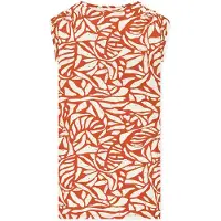 Schiesser Nachthemd ' Selected Premium ' oranje / roestrood / wit