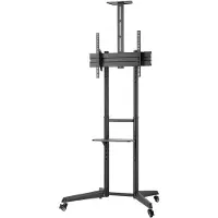 Goobay 59507 Basic TV-presentatiestandaard Basic (maat L), zwart - Beugel voor televisies of monitoren van 37 tot 70 inch (94-178 cm) tot 35 kg