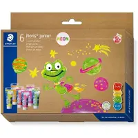 Staedtler - Noris junior - vingerverf - Set met 6 fluokleuren