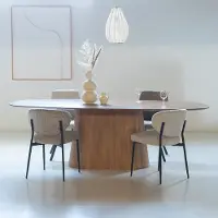 Giga Meubel Eettafel Stijn Bruin Deens Ovaal 200cm