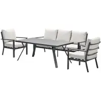 Garden Impressions Loungeset Sergio - Aluminium - Desert Sand - 4-delig -