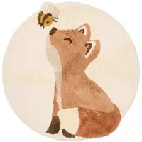 Little Dutch Vloerkleed vos - Beige - Forest Friends
