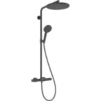 Hansgrohe Raindance Alive S Puro Showerpipe regendoucheset 300 1jet, Ecosmart met Ecostat element thermostaat Brushed Black Chrome