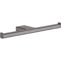 Hansgrohe Dubbele Toiletrolhouder AddStoris Geborsteld Zwart Chroom